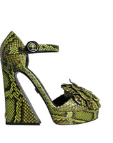 Dolce & Gabbana Green Exotic Leather Ankle Strap Heels Sandals Shoes -   -  Dolce & Gabbana.